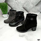 Замшеві демісезонні черевики жіночі на маленькому підборі тільки 36 р-р, фото 8