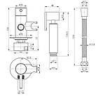 Набір для гігієнічного душу вбудованого монтажу колір бронза Q-tap Inspai-Varius V00440001 VOT, фото 2