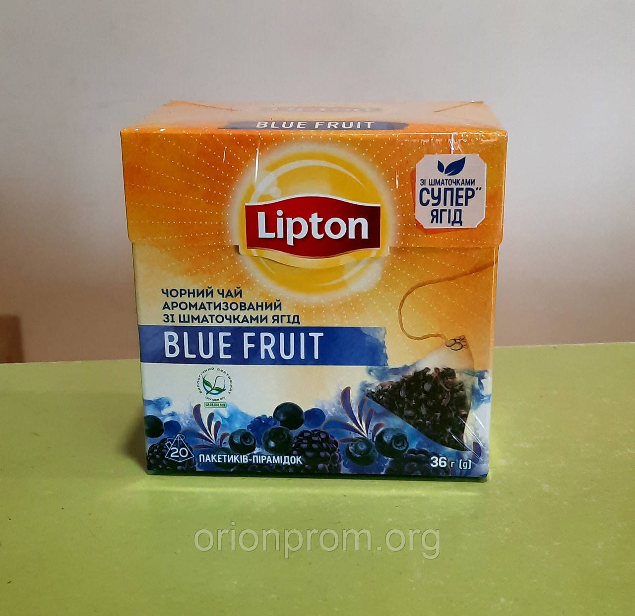 Чай Lipton Blue Fruit 20 пірамідок чорний