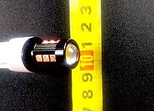 Світлодіодна лампа LED T20 W21W 7440 3030-15SMD LENS червоний, фото 2