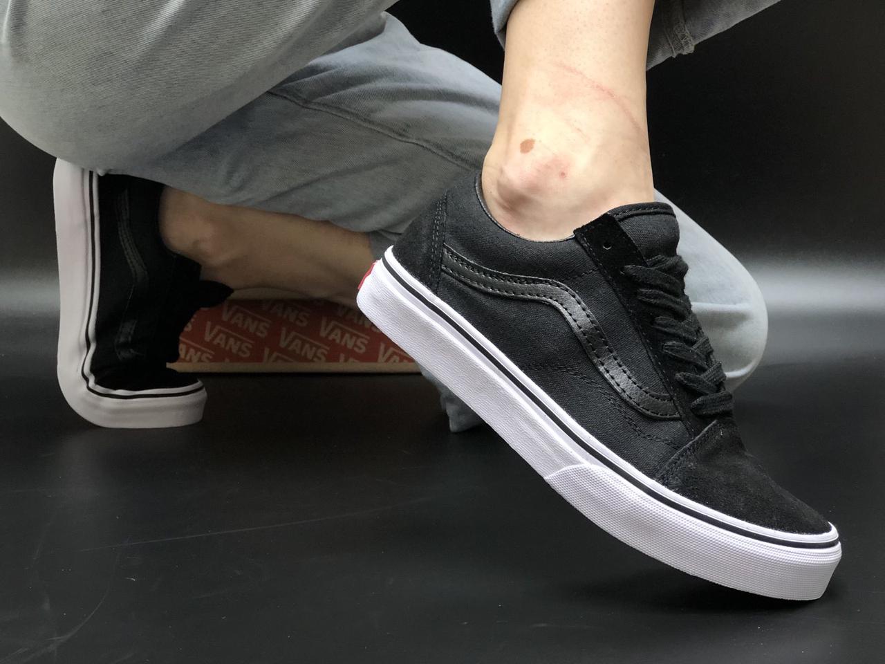 Жіночі чорні Кеди Vans Old Skool