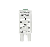 Доп. модуль защиты/индикации ERC-024ACDCL (Uc= 6...24V AC/DC)