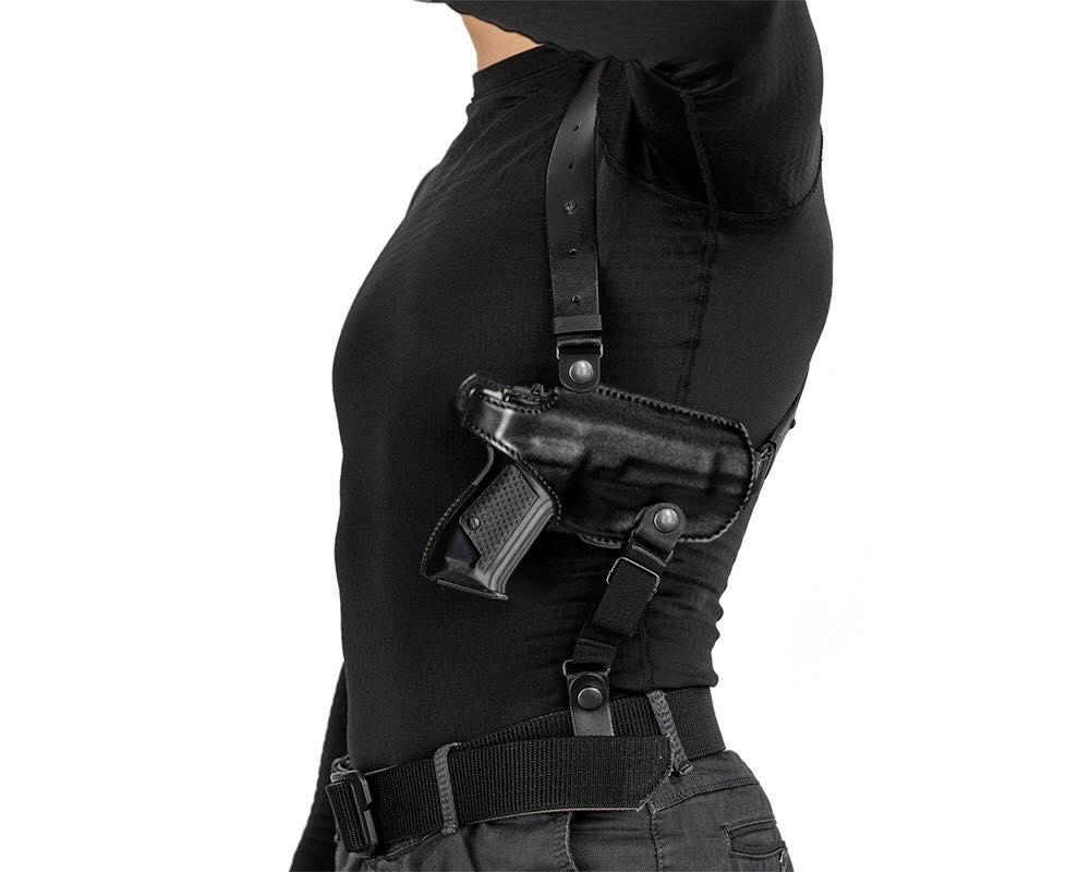 Кобура оперативна Aline 1КП2+2М на ПМ ЛЕВША з підсумком шкіряна тришарова