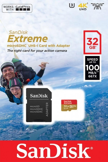 Карта пам'яті SanDisk 32GB microSDXC C10 UHS-I R80MB/s Ultra + SD