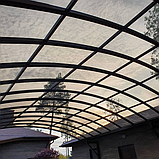 Навіс із стільникового або монолітного полікарбонату 3,60 х 6.0 м або будь-який інший розмір, фото 6