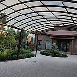 Навіс із стільникового або монолітного полікарбонату 3,60 х 6.0 м або будь-який інший розмір, фото 3