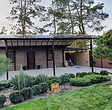 Навіс із стільникового або монолітного полікарбонату 3,60 х 6.0 м або будь-який інший розмір, фото 2