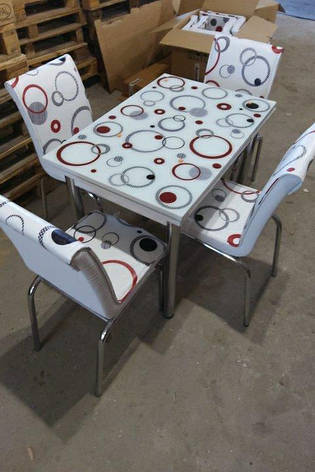 Комплект: стол раздвижной обеденный 2009 Red Ring, кухонный стол и 4 стула., фото 3