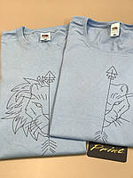 Парные футболки для парня и девушки с Арт рисунком Льва и Львицы!