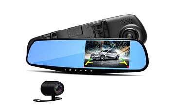 Автомобільне дзеркало відеореєстратор для машини на 2 камери VEHICLE BLACKBOX DVR 1080p (KG-1479)