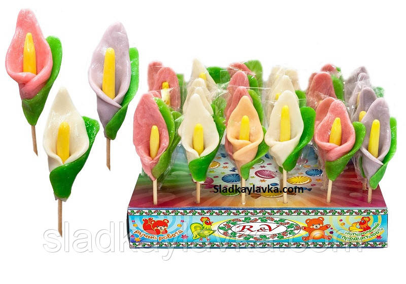 Льодяники на паличці Калла 40 г (30 шт) ТМ R&V