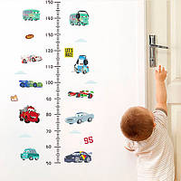 Інтер'єрна наклейка для вимірювання зросту дитини Тачки