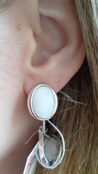 Срібний комплект з опалом (імітація) Інга, фото 1