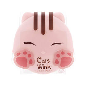 Матуюча компактна пудра Tony Moly Cats Wink Clear Pact # 1 Clear Skin - Світлий беж 11 г (8806358548117)