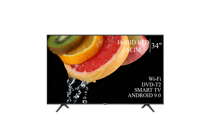 Сучасний Телевізор Hisense 34" Smart-TV FullHD T2 USB Гарантія 1 РІК! Android 9.0
