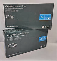 Перчатки виниловые одноразовые Mercator Medical Vinylex PF, прозрачные (р. М), (50 пар/уп)