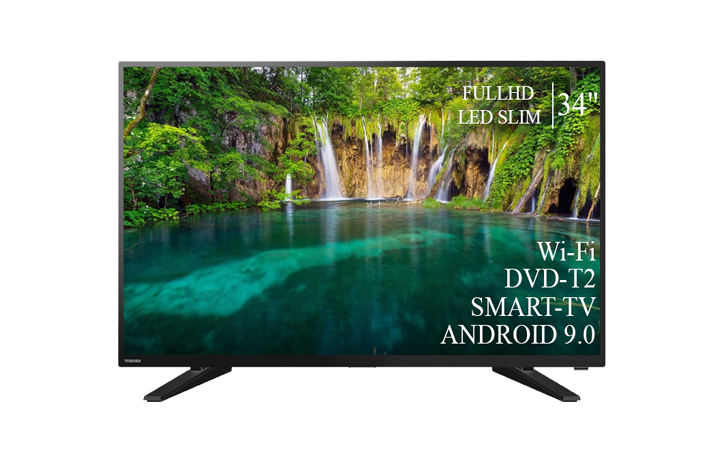 Сучасний Телевізор Toshiba 34"Smart-TV FullHD T2 USB Гарантія 1 РІК Android 9.0