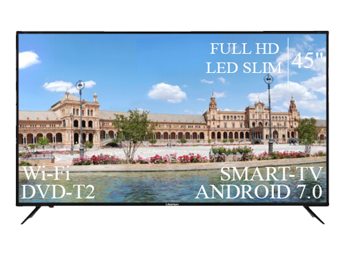 Сучасний Телевізор Liberton 45" Smart-TV+Full HD DVB-T2+USB Android 7.0