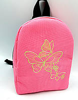 Рюкзак для детского сада и прогулок. Розовый рюкзак для девочки. Бабочки.