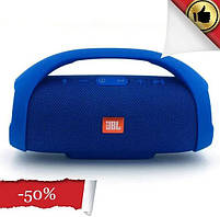 Портативна колонка Boombox велика Синя акустична система блютуз бумбокс Bluetooth 40 Вт