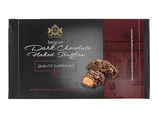 Цукерки Трюфель Бельгійський в темному шоколаді J. D. Gross Flaked Truffles Dark Chocolate 200 г Німеччина