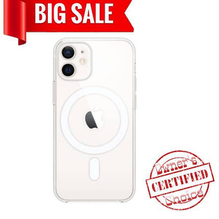 Чехол силиконовый MagSafe для Apple iPhone 12 Mini прозрачный, фото 2