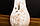 Ваза керамическая "Любава" белая h=43см, ручная лепка, роспись золотом, фото 5