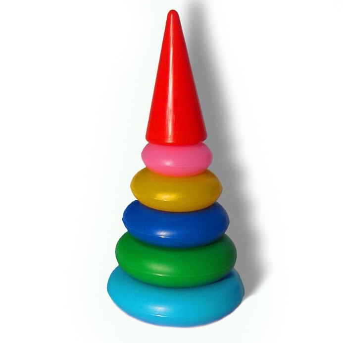 Розвивальна пірамідка сортер "Конус маленький" 11016 пластик, фото 1