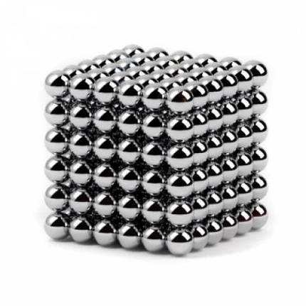 Неокуб Neocube 216 кульок 5мм у металевому боксі сріблястий (0213), фото 2