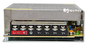 Блок живлення 12В 10A 100-240V DC 12V 10A (металевий) (4308), фото 2