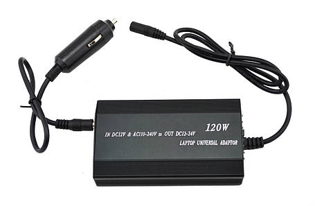 Універсальне зарядне для ноутбука в авто та 220 В 120 W UKC 901 + перехідники (0302), фото 1