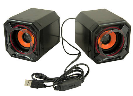 Комп'ютерні колонки акустика 2.0 UKC USB A8 (3718), фото 1