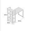 Письмовий стіл з поличками Лофт 1200х1200х580, СП08, фото 2