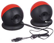 Комп'ютерні колонки акустика USB 2.0 D008 Red (3245), фото 3