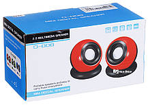 Комп'ютерні колонки акустика USB 2.0 D008 Red (3245), фото 6