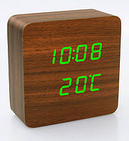 Часы VST 872 коричневое дерево (зеленая подсветка) (6995) alleg Качество