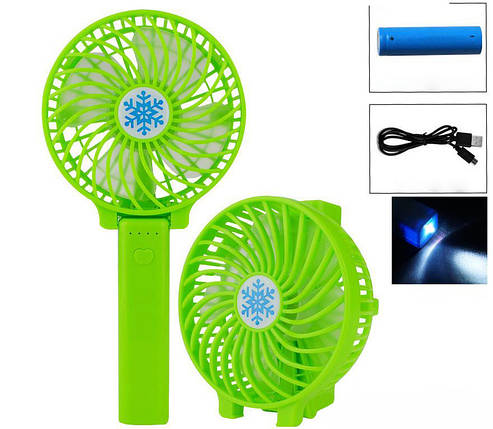 Акумуляторний ручний вентилятор Handy Mini Fan зелений (4376), фото 2
