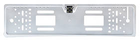 Камера заднего вида в рамке номерного знака A58 с подсветкой (16 + 4 LED) Silver (13213)