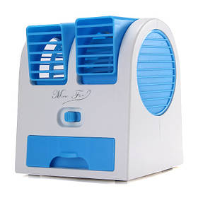 Мінікондиціонер вентилятор Mini Fan UKC HB-168 синій (4395)
