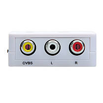 Конвертер HDMI на RCA (AV) CVBS адапттер відео з аудіо 1080P HDV-610 AV-001 (4273) White, фото 5