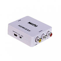 Конвертер HDMI на RCA (AV) CVBS адапттер відео з аудіо 1080P HDV-610 AV-001 (4273) White, фото 6