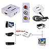 Конвертер HDMI на RCA (AV) CVBS адаптер видео с аудио 1080P HDV-610 AV-001 (4273) White alle Качество +, фото 8