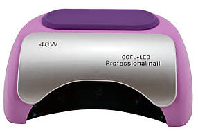 Гібридна УФ CCFL+LED лампа для нігтів Beauty Nail 48W K18 бузковий