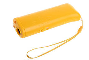 Ультразвуковий відлякувач собак c ліхтариком і функцією тренування VJTech AD-100 жовтий