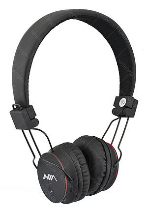 Бездротові Bluetooth-стерео навушники NIA X2 з МР3 і FM чорні (4068), фото 1