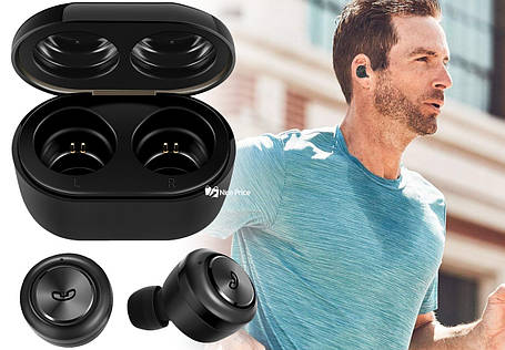 Бездротові навушники з боксом AirTwins A6 BT5.0 Black (6840), фото 1