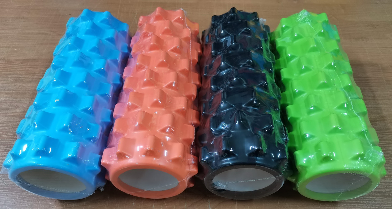 Рельєфний масажний валик для йоги, фітнесу, пілатесу (CY20979), фото 1