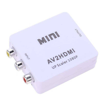 Конвертер RCA (AV) CVBS на HDMI адаптер відео, з аудіо 1080P (5028), фото 1