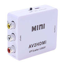 Конвертер RCA (AV) CVBS на HDMI адаптер відео, з аудіо 1080P (5028), фото 5