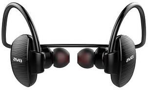 Спортивні Bluetooth навушники Awei A847BL Black (5252), фото 3
